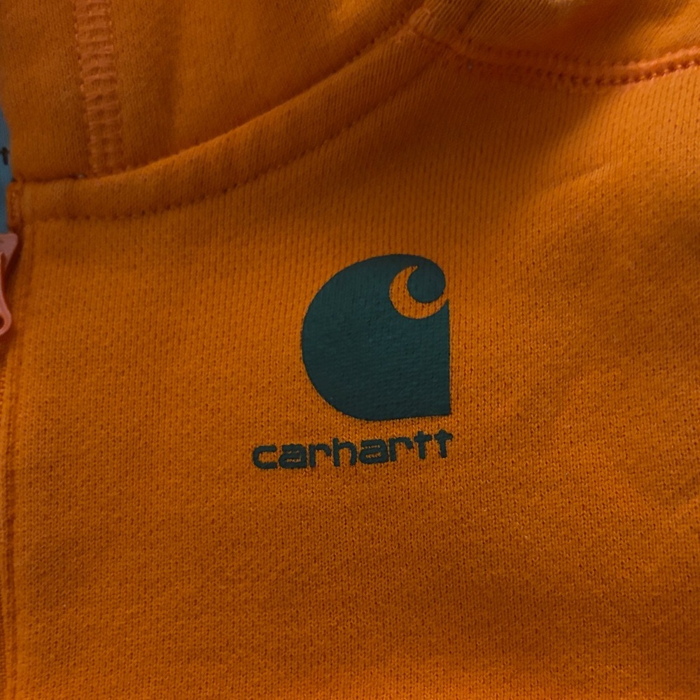 Carhartt infant Bright Orange Hoodie - Picture 2 of 4